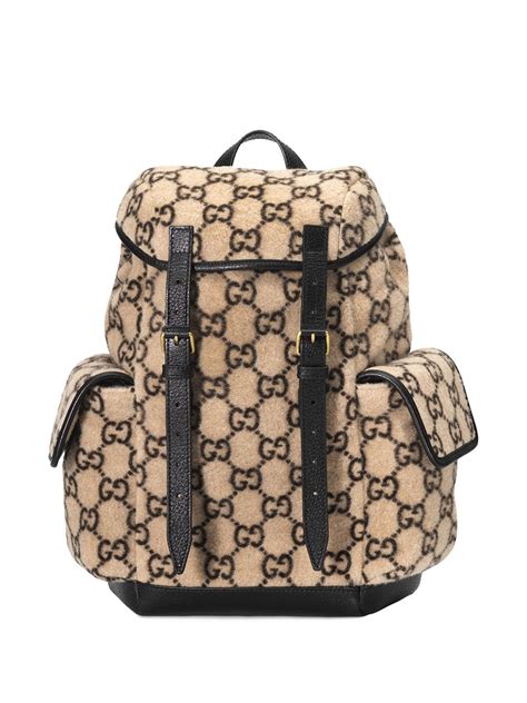 gucci logo print backpack|Gucci monogram print.